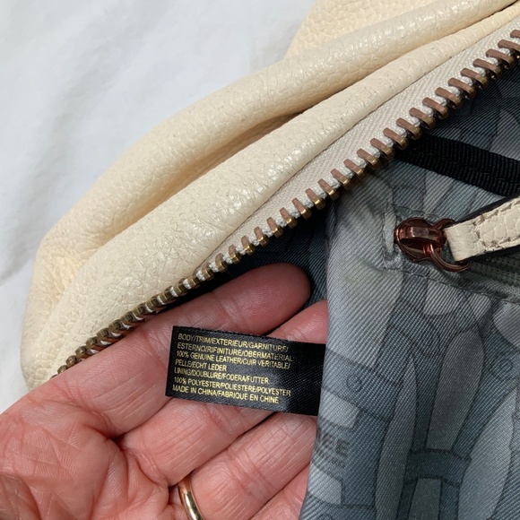 Aimee Kestenberg Cream Leather Backpack - Picture 8 of 12